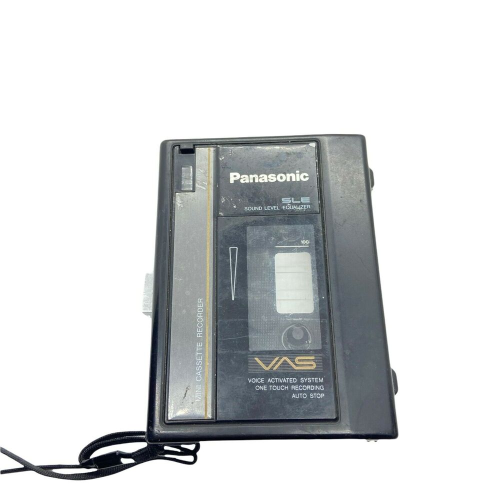 Panasonic RQ-L335 Black Voice Activated System Auto Stop Mini Cassette Recorder